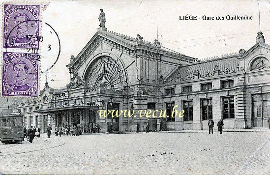ancienne carte postale de Liège Gare des Guillemins