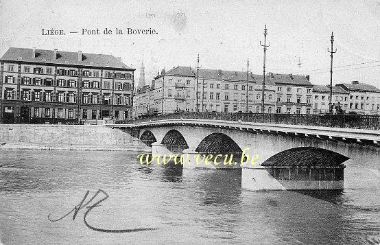 ancienne carte postale de Liège Pont de la Boverie
