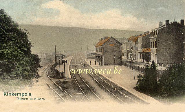 ancienne carte postale de Kinkempois Intérieur de la gare