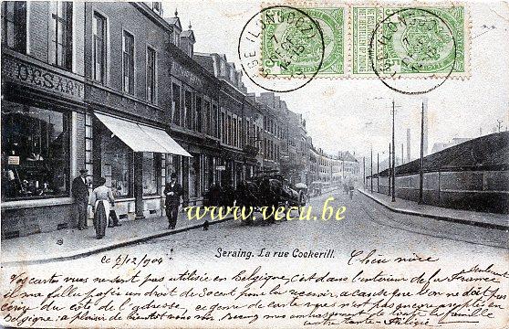 ancienne carte postale de Seraing La rue Cockerill