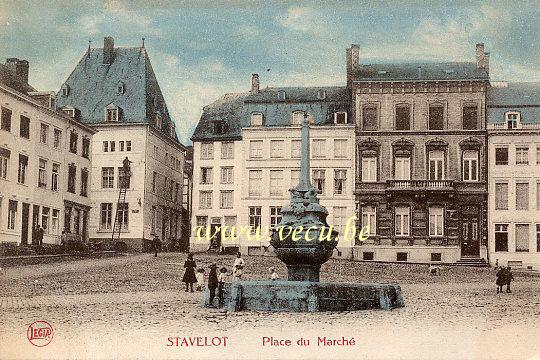 ancienne carte postale de Stavelot Place du Marché
