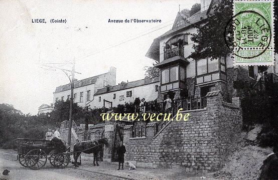 ancienne carte postale de Liège Cointe - Avenue de l'Observatoire