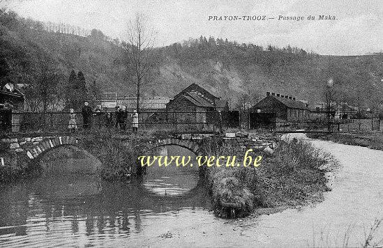 ancienne carte postale de Prayon-Trooz Passage du Maka