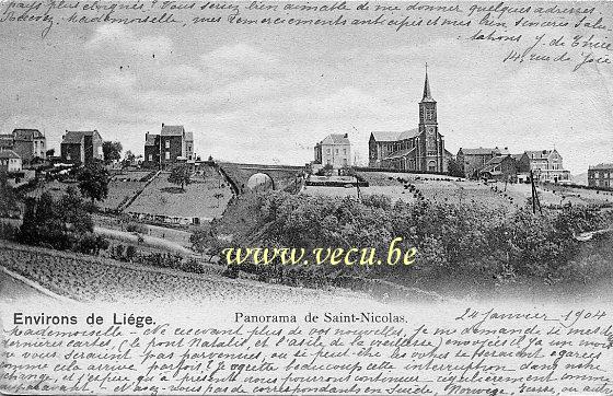 ancienne carte postale de Saint-Nicolas Panorama de Saint-Nicolas - Environs de Liège