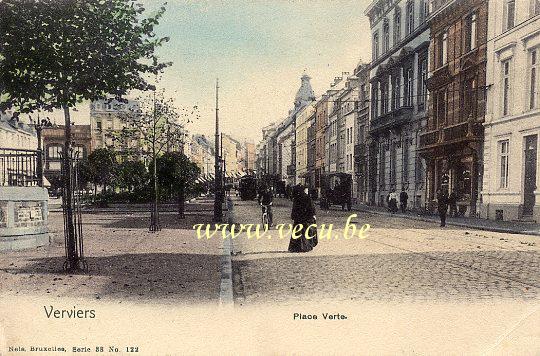 ancienne carte postale de Verviers Place Verte