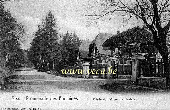 postkaart van Spa Promenade des Fontaines - Entrée du château de Neubois