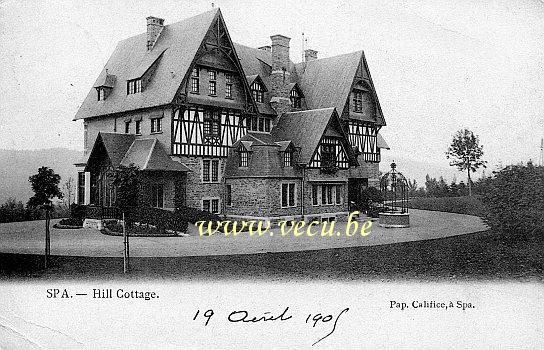 ancienne carte postale de Spa Hill cottage