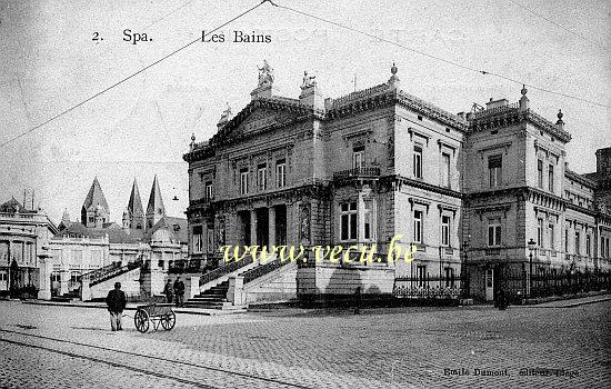 ancienne carte postale de Spa Les Bains