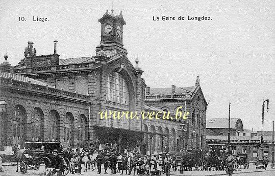 ancienne carte postale de Liège La Gare de Longdoz
