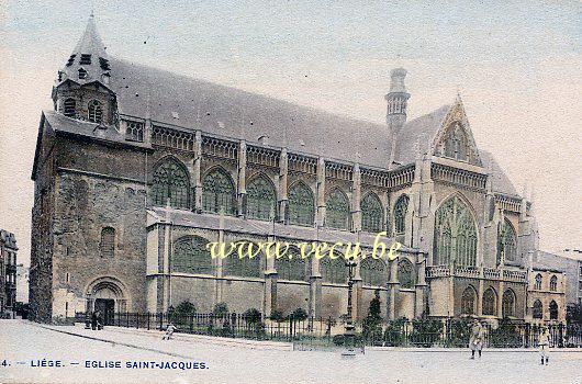ancienne carte postale de Liège Eglise Saint-Jacques