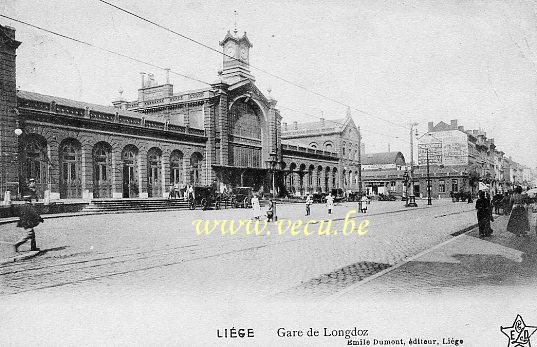ancienne carte postale de Liège Gare de Longdoz