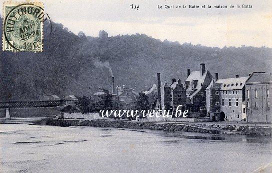 postkaart van Hoei Le Quai de la Batte et la maison de la Batta
