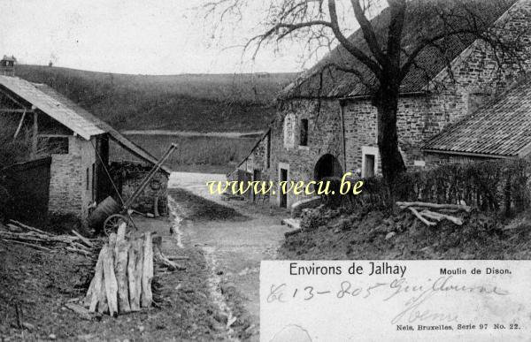 ancienne carte postale de Jalhay Moulin de Dison