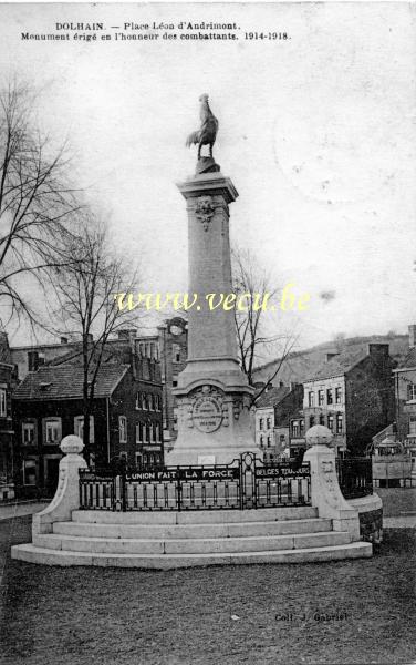 ancienne carte postale de Dolhain Place Léon d'Andrimont