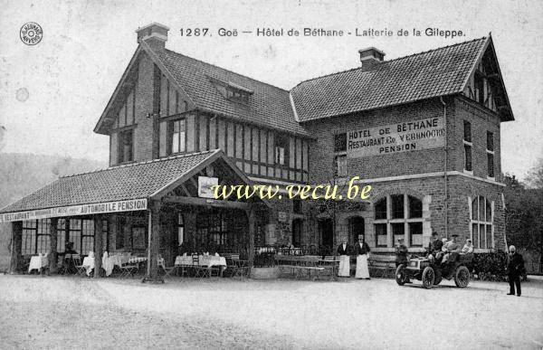 ancienne carte postale de Goé Hôtel de Béthane - Laiterie de la Gileppe