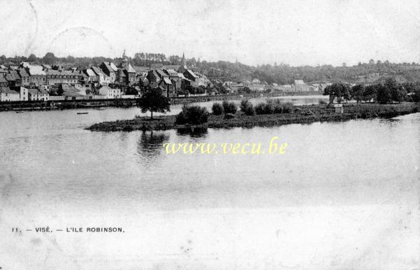 ancienne carte postale de Visé L'Ile Robinson