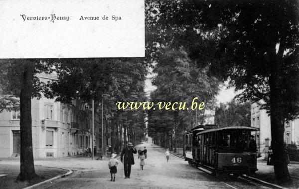 ancienne carte postale de Heusy Avenue de Spa