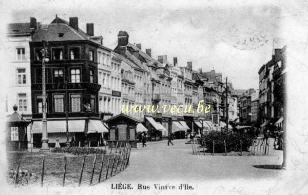 ancienne carte postale de Liège Rue Vinave d'Ile