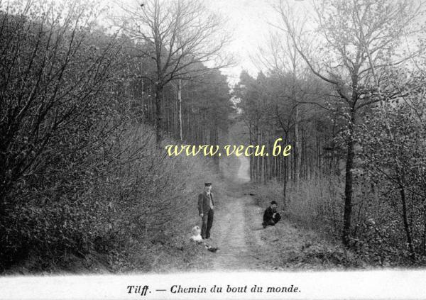 ancienne carte postale de Tilff Chemin du bout du monde