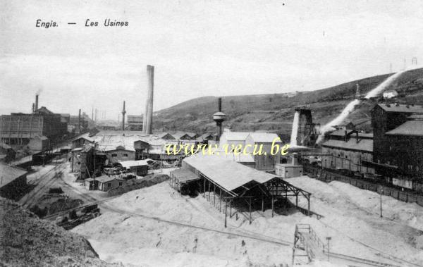 ancienne carte postale de Engis Les Usines