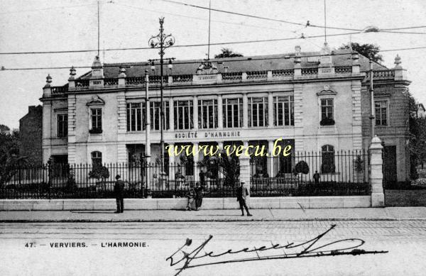 ancienne carte postale de Verviers L'Harmonie