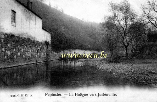 ancienne carte postale de Pepinster La Hoëgne vers Juslenville