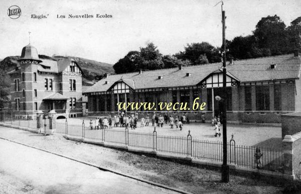 ancienne carte postale de Engis Les nouvelles Ecoles