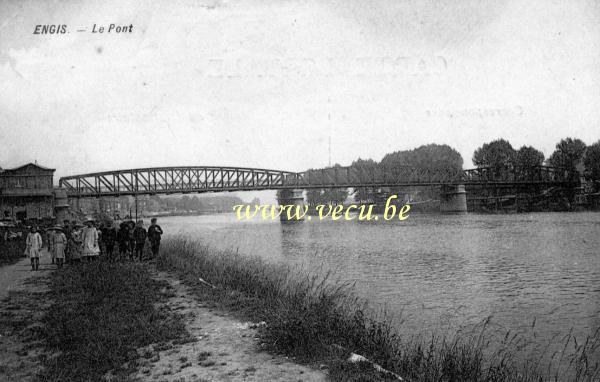 ancienne carte postale de Engis Le Pont