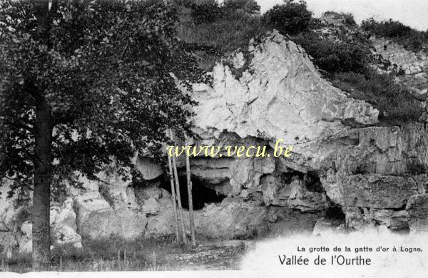 ancienne carte postale de Logne La grotte de la gatte d'or à Logne - Vallée de l'Ourthe