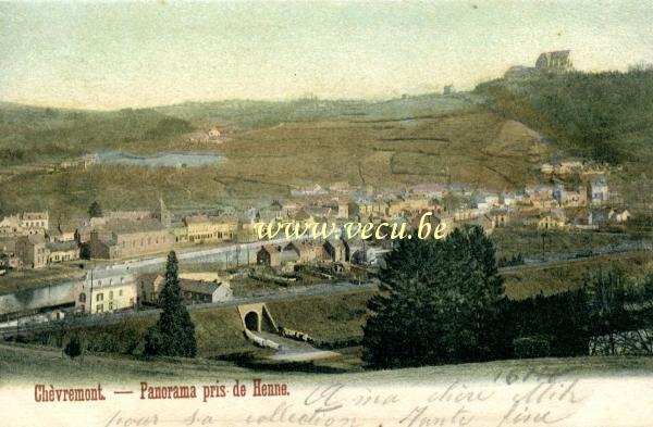 ancienne carte postale de Chèvremont Panorama pris de Henne