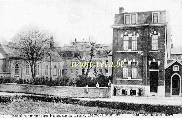 ancienne carte postale de Thimister Etablissements des Fille de la Croix, Befve - Thimister