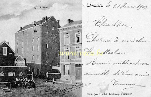 ancienne carte postale de Thimister Brasserie