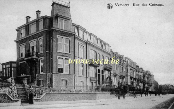 ancienne carte postale de Verviers Rue des Coteaux