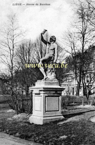postkaart van Luik Statue de Bacchus (Parc d'Avroy)