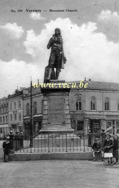 ancienne carte postale de Verviers Monument Chapuis