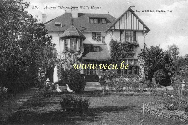ancienne carte postale de Spa Avenue Clémentine - White House