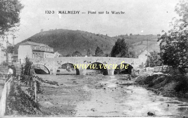 ancienne carte postale de Malmedy Pont sur la Warche