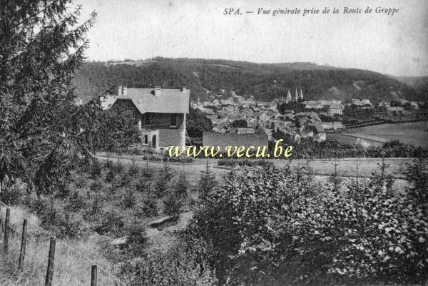 postkaart van Spa Vue générale prise de la route de Greppe