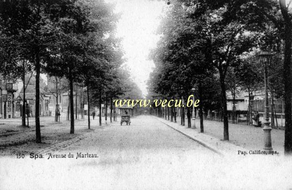 ancienne carte postale de Spa Avenue du Mateau