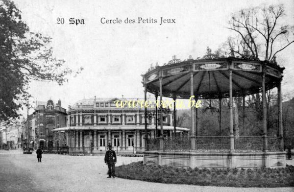 ancienne carte postale de Spa Cercle des Petits Jeux