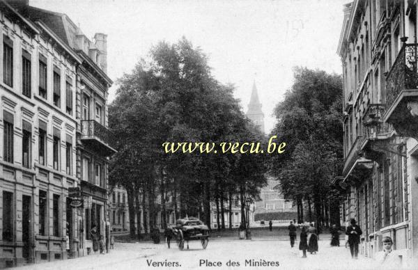 ancienne carte postale de Verviers Place des Minières