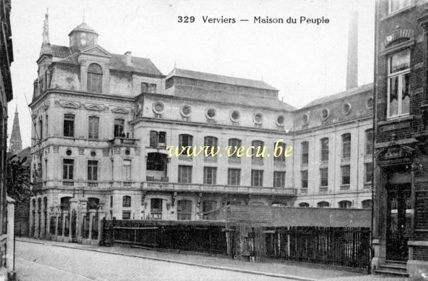 ancienne carte postale de Verviers Maison du Peuple
