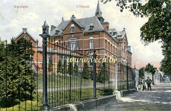 ancienne carte postale de Verviers L'Hôpital