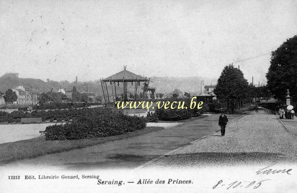 ancienne carte postale de Seraing Allée des Princes