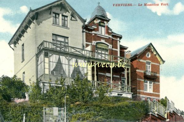 ancienne carte postale de Verviers Le Mamelon Vert