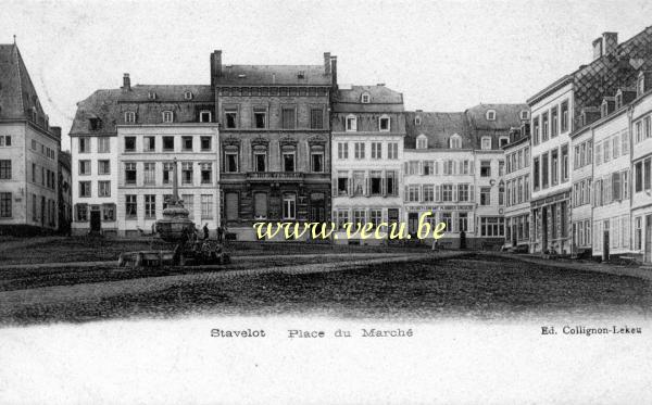 ancienne carte postale de Stavelot Place du marché