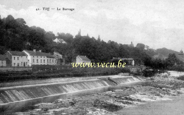 ancienne carte postale de Tilff Le Barrage