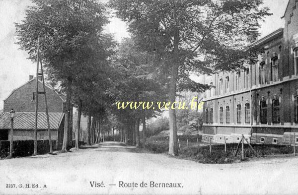 ancienne carte postale de Visé Route de Berneaux