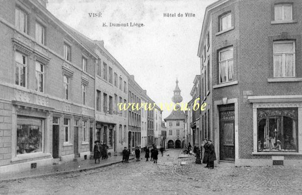 ancienne carte postale de Visé Hôtel de ville
