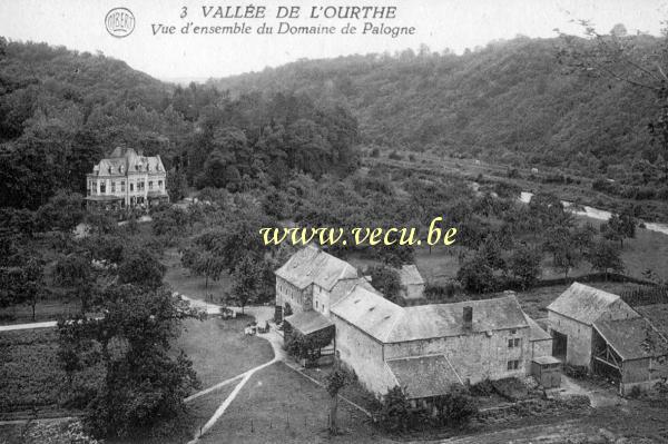 ancienne carte postale de Palogne Vallée de l'Ourthe - Vue d'ensemble du domaine de Palogne